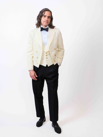 Ecru Wool Mess Dress