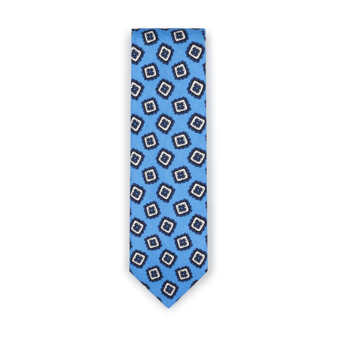 Blue Square Silk Tie