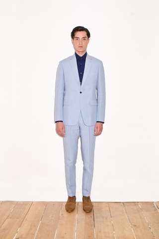 Sky Blue Irish Linen Suit