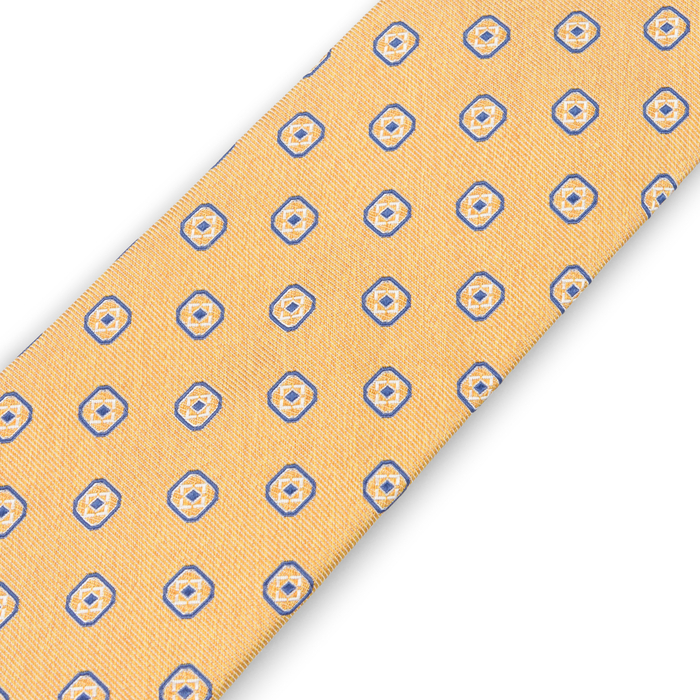 Gold Motif Silk Tie