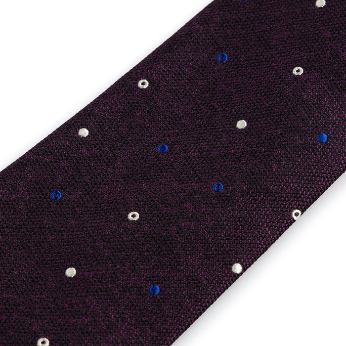 Purple Polka Silk Tie