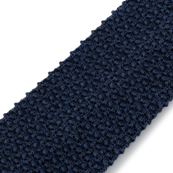 Blue Knitted Wool Tie