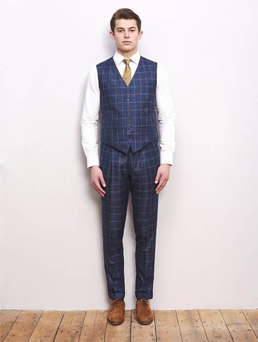 Blue Bamboo Check Suit