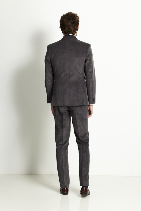 Grey 11 Wale Corduroy Suit