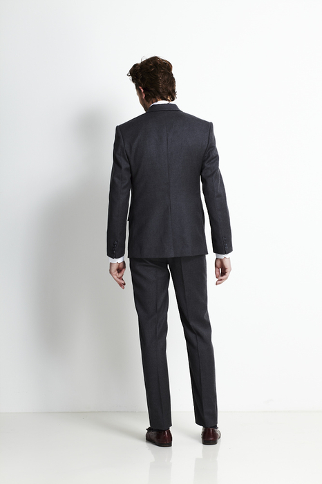 Grey Merino Wool Flannel Suit
