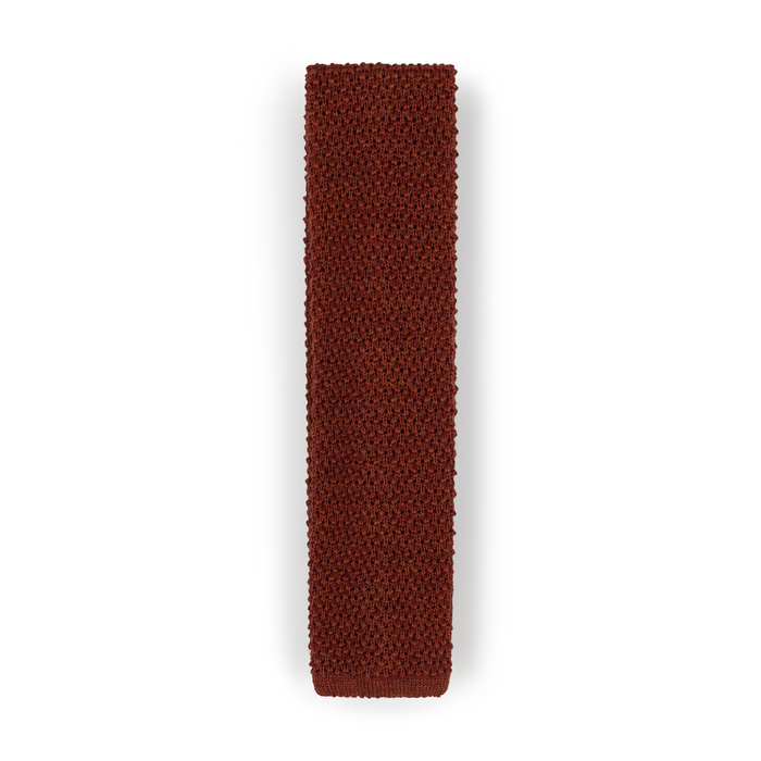 Rust Wool Knitted Tie