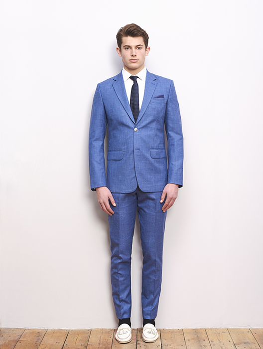 Blue Naturals Wool Silk Linen Suit