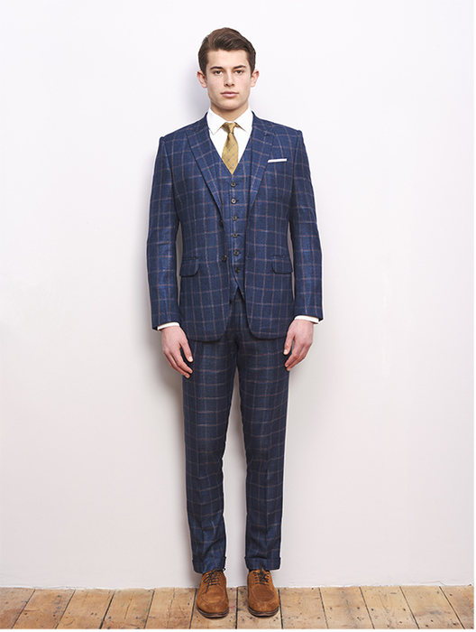 Blue Bamboo Check Suit