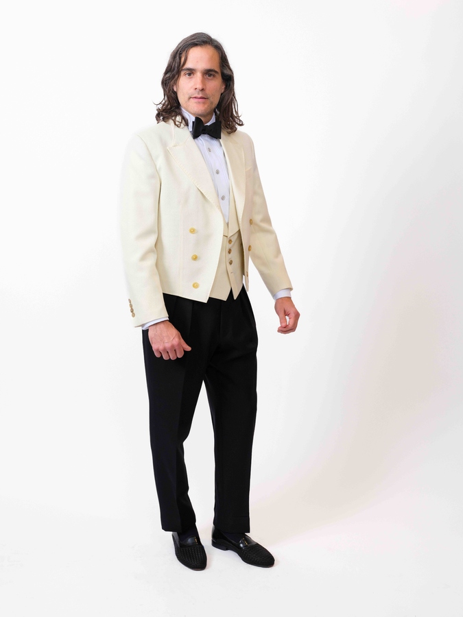 Image of Ecru Wool Mess Dress