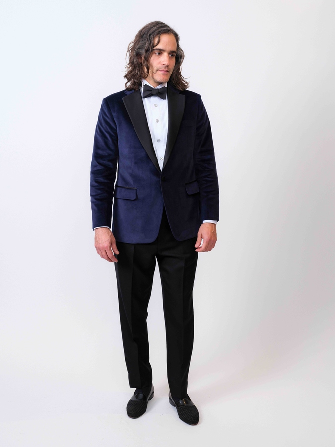 Image of Navy Velvet Tuxedo