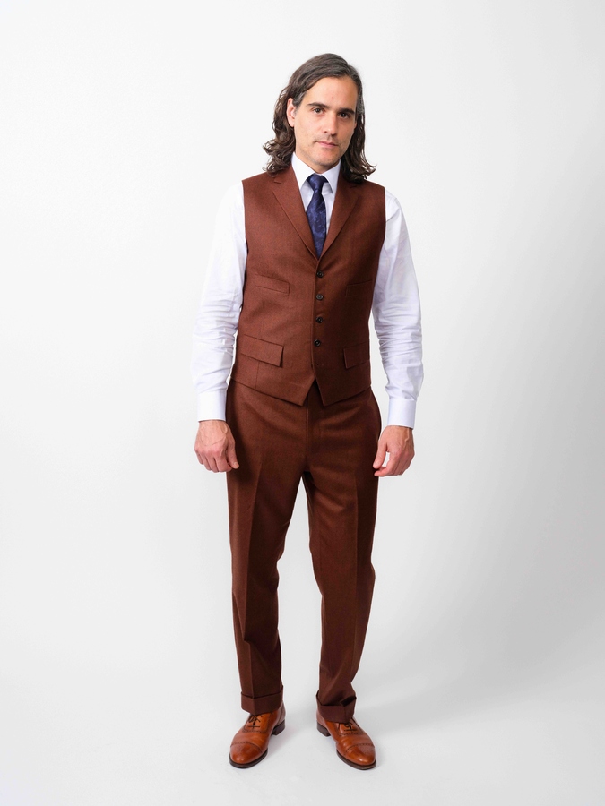 Image of Rust Wool Suit