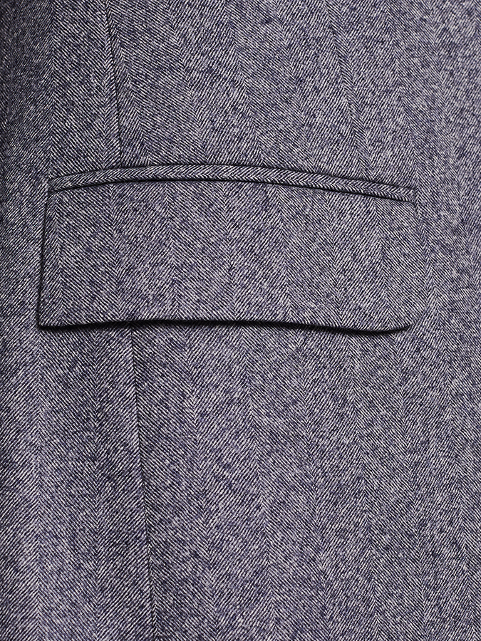 Image of Grey Herringbone Wool