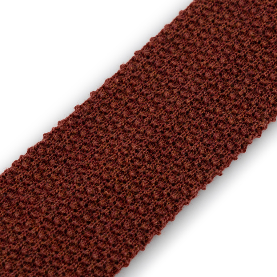 Image of Rust Wool Knitted Tie
