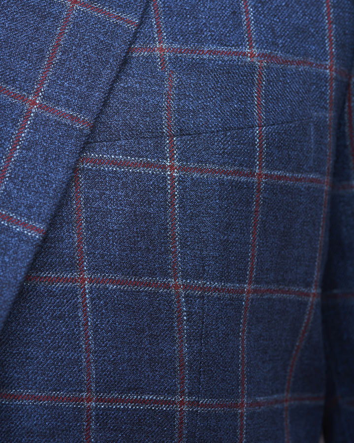 Image of Blue Bamboo Check Suit
