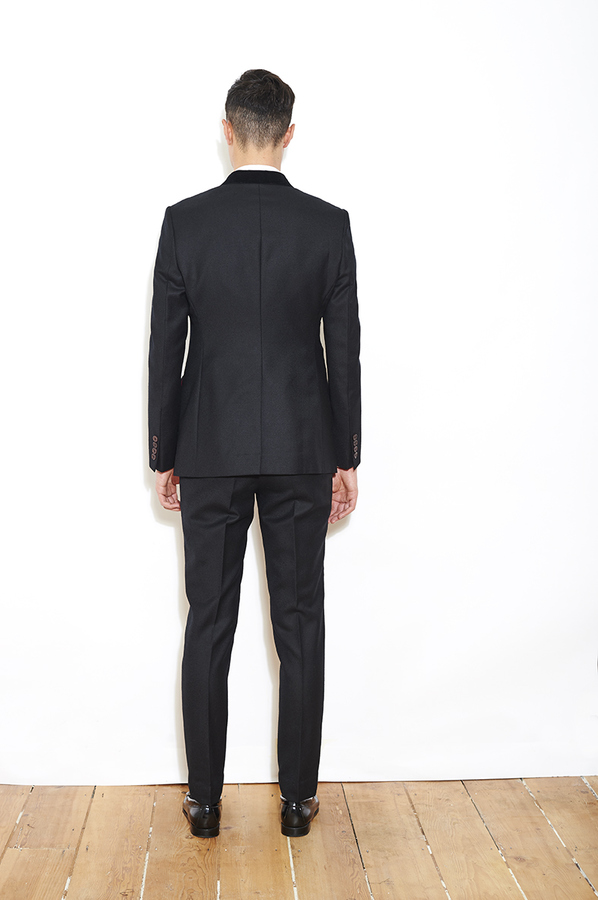 Image of Black Wool J.C. Suit