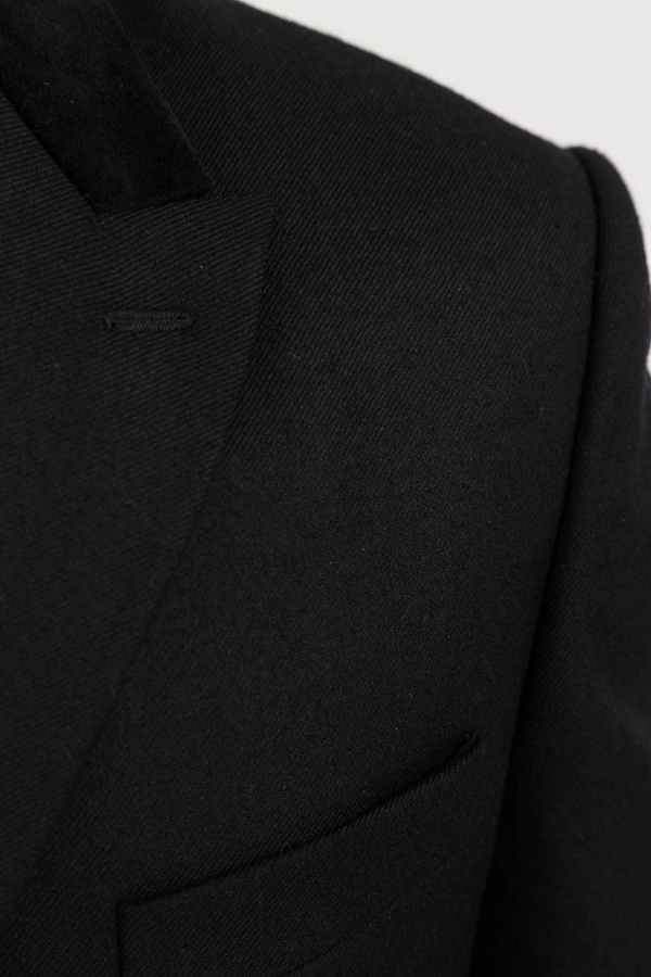 Image of Black Wool Dreyfus Overcoat