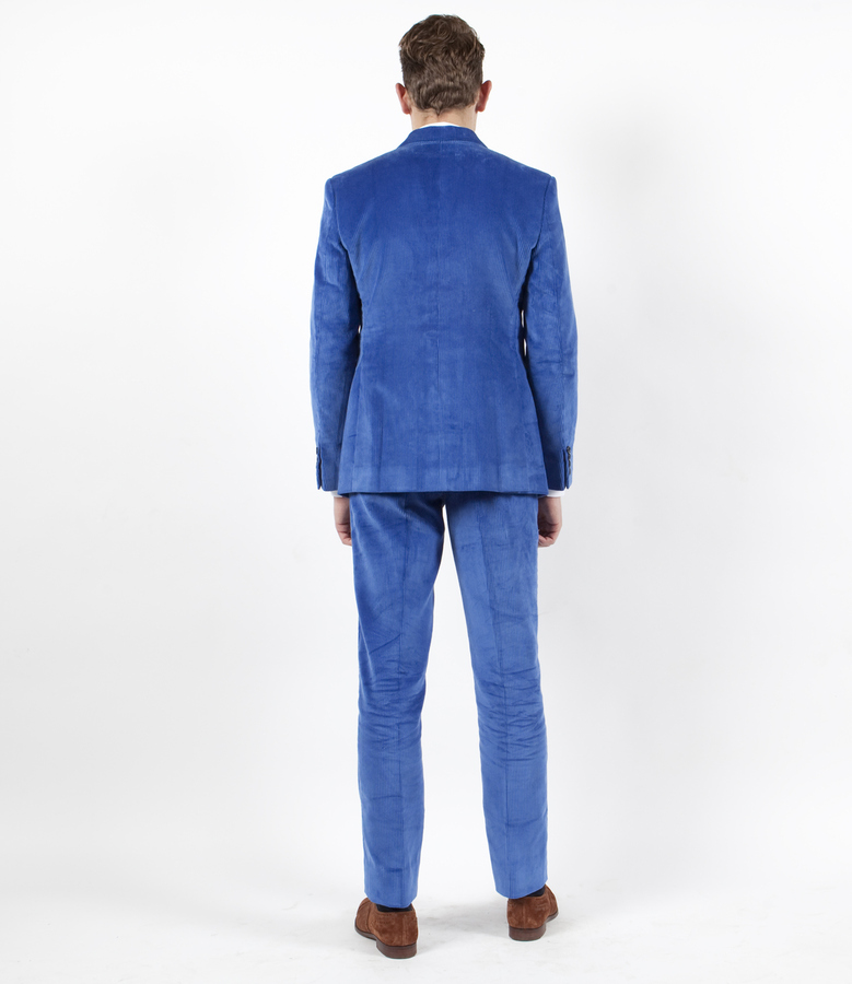 Image of Royal Blue 8 Wale Corduroy Suit