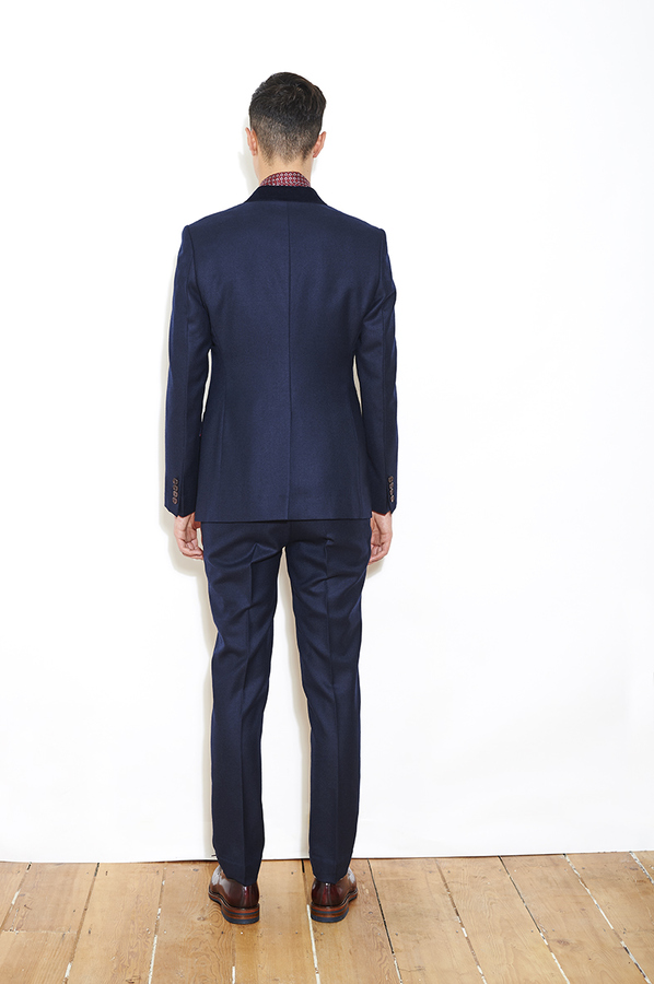 Image of Navy Wool J.C. Suit