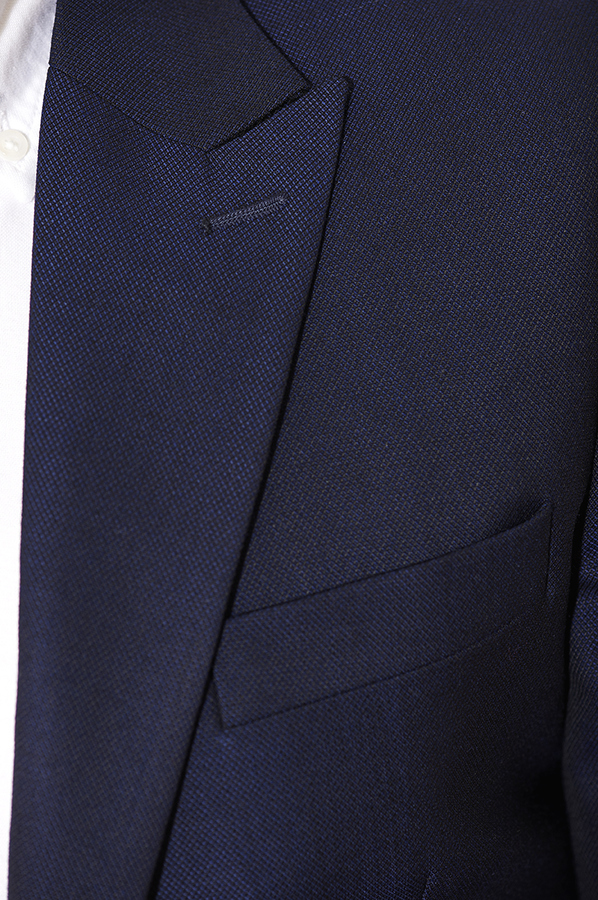 Image of Navy/Blue Worsted Wool Suit