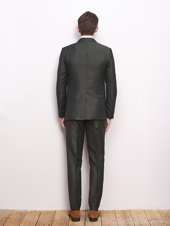 Image of Panama Green Mohair Wool Suit
