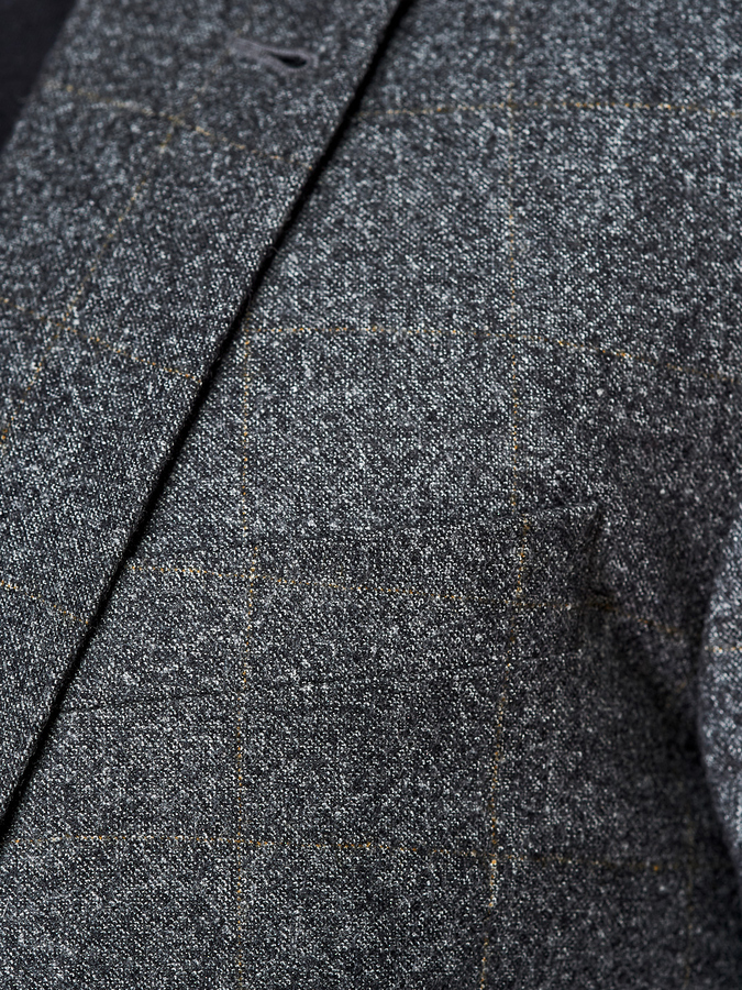 Image of Grey Windowpane Wool