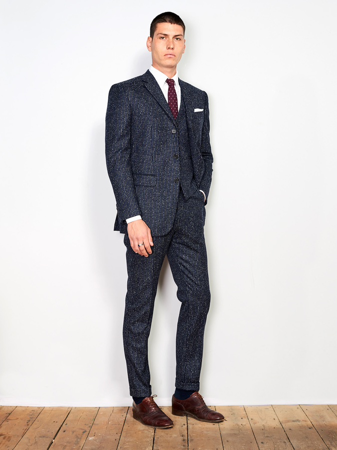 Image of Navy Nucky Stripe Flannel