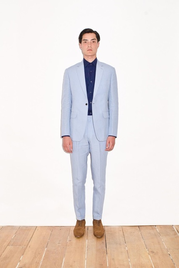 Image of Sky Blue Irish Linen Suit