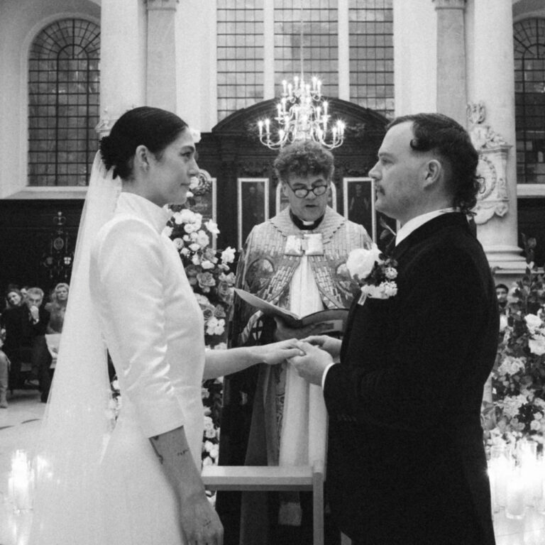 Vogue: A Cult ’80s Film Inspired This Gallerist Bride’s Visually Spectacular London Wedding