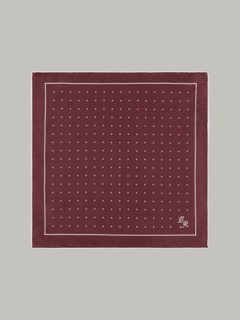 Burgundy Silk Pocadot
